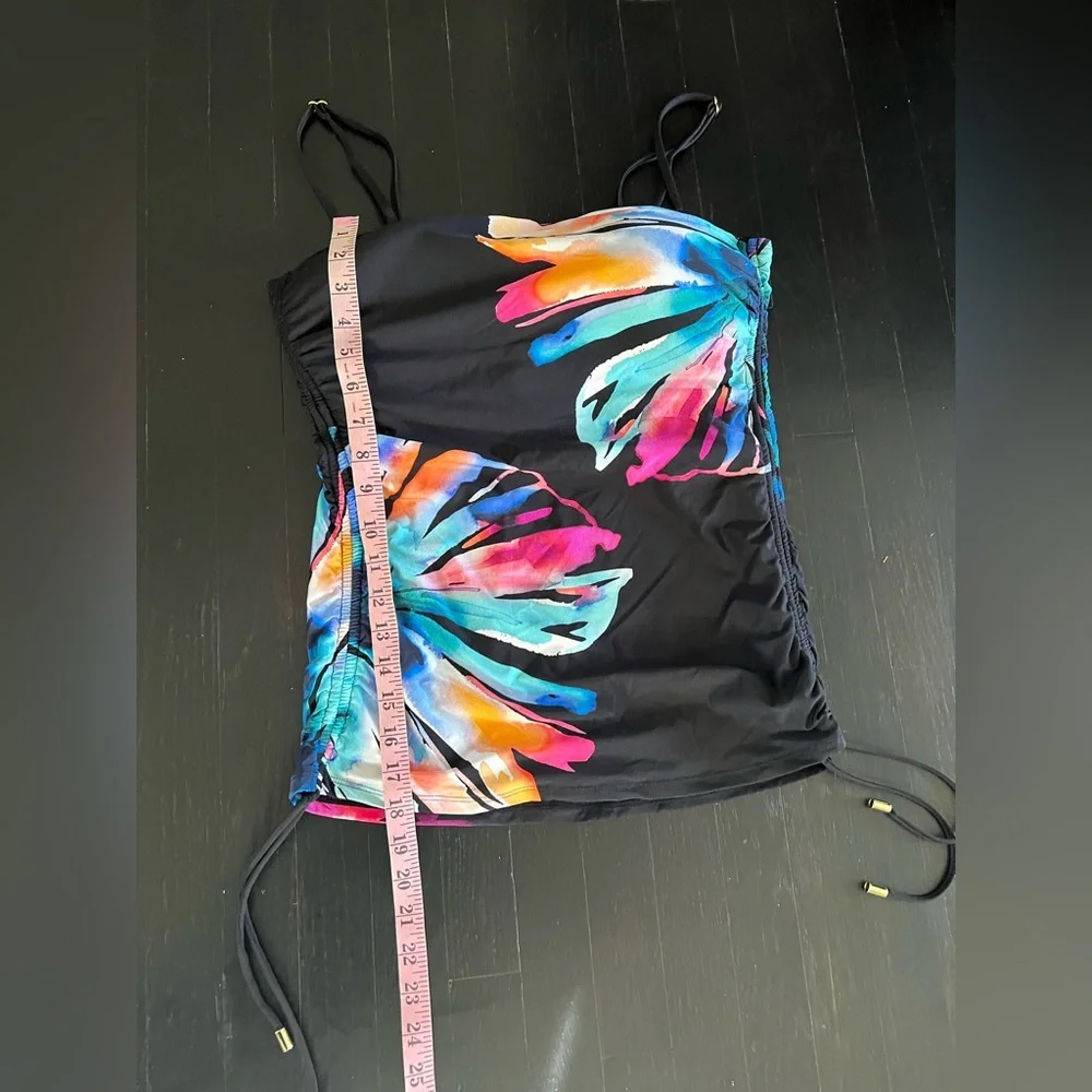 La Blanca Multicolor Floral One Piece Swimsuit top size 14
